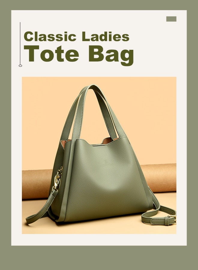 Leather Tote Bag for Women - Waterproof Work Bag Leather Women Shoulder Bag Women's Handbag Elegant Patent Leather Bag Waterproof Handbag Shoulder Bag Women  - Image 2