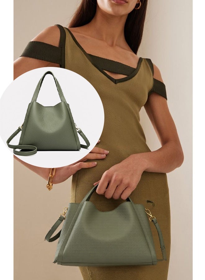 Leather Tote Bag for Women - Waterproof Work Bag Leather Women Shoulder Bag Women's Handbag Elegant Patent Leather Bag Waterproof Handbag Shoulder Bag Women  - Image 1