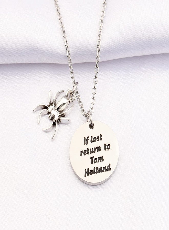 BNQL If Lost Return to Tom Holland Necklace Spider Necklace Gift for Son (If Lost Return necklace) - Image 3