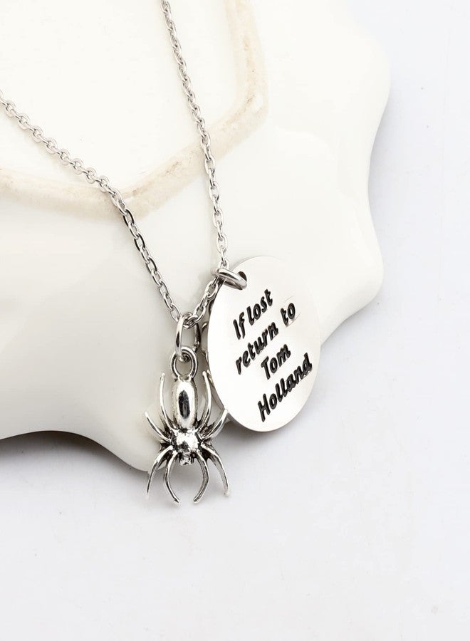 BNQL If Lost Return to Tom Holland Necklace Spider Necklace Gift for Son (If Lost Return necklace) - Image 4
