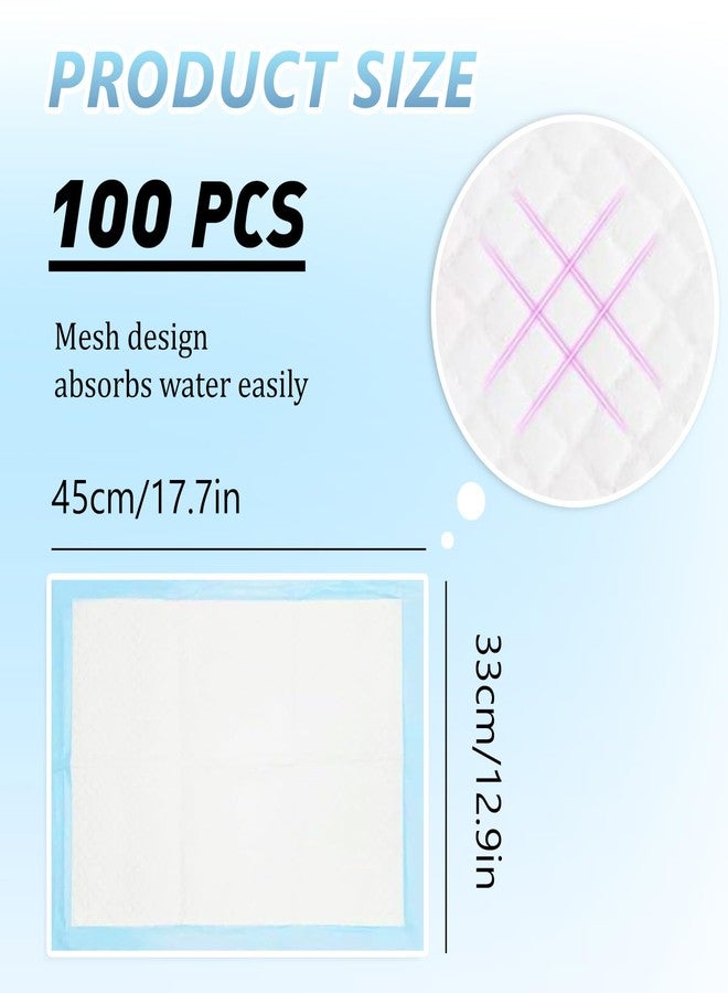 TORMEN Dogs Pee Pads 100 Pack 13" x 17.7" Disposable Ultra Absorbent Leak-Proof Pet Training Pads for Rabbits Guinea Pigs Hamsters Hedgehogs Cats - Image 2