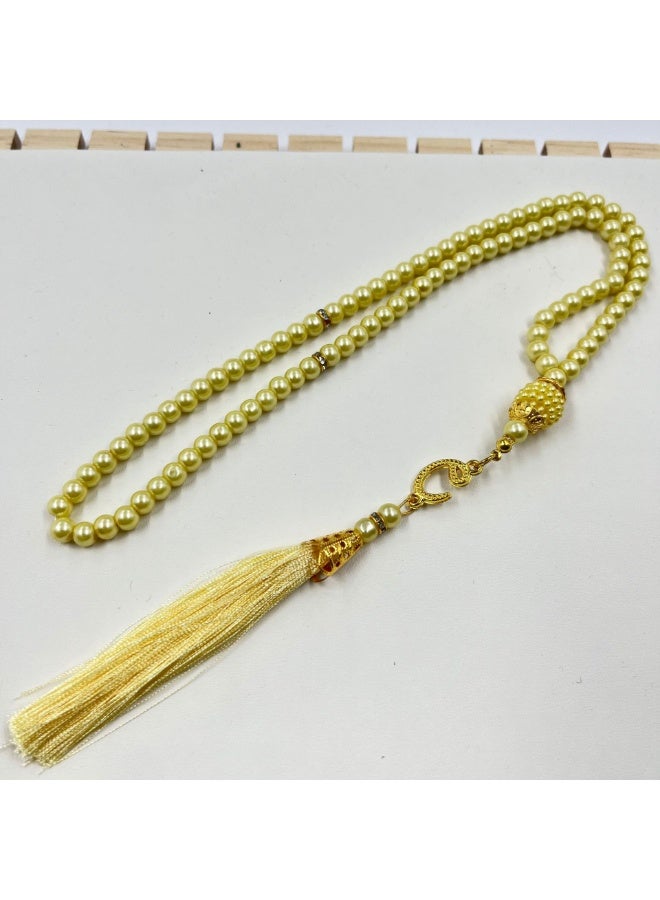 NIBEMINENT 99 Muslim Prayer Beads Yellow/6mm