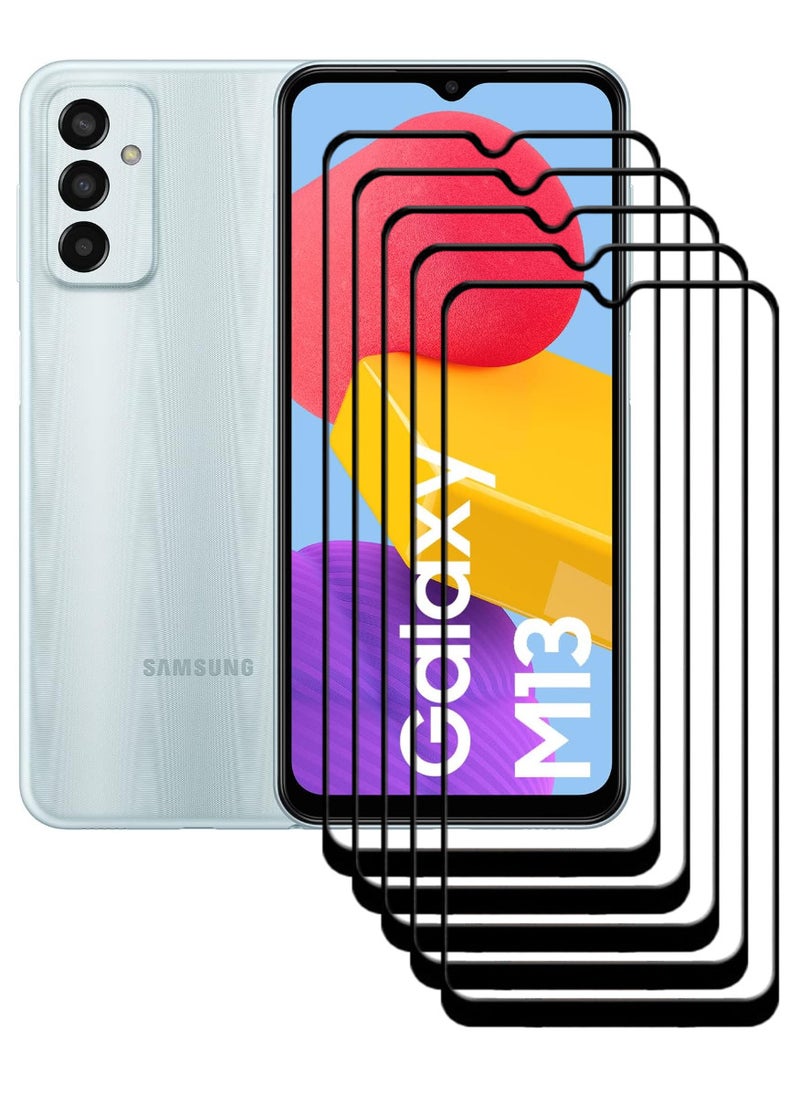 ACLIX 5 Pieces Antistatic ESD Dustproof Premium Quality High Definition Tempered Glass Screen Protector Designed For Samsung Galaxy M13 - Image 1