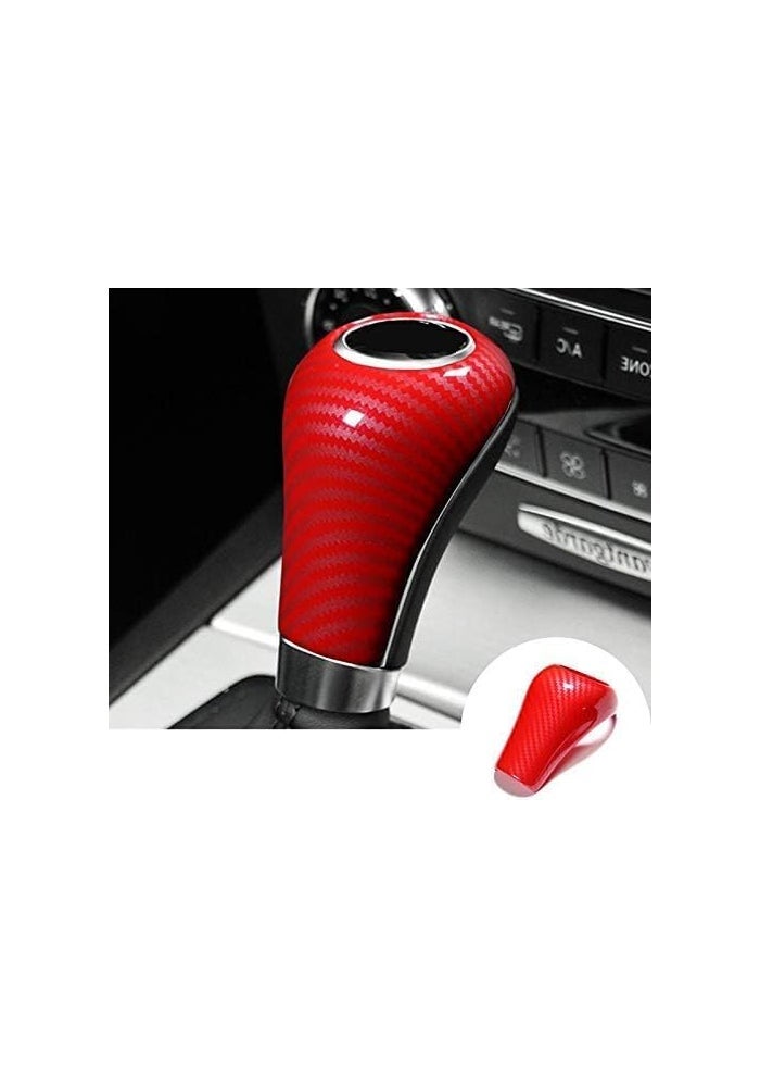 7Cylinder Gear Shift Knob Cover for Mercedes Benz (2004-2014) - Red Carbon Fiber - Image 2