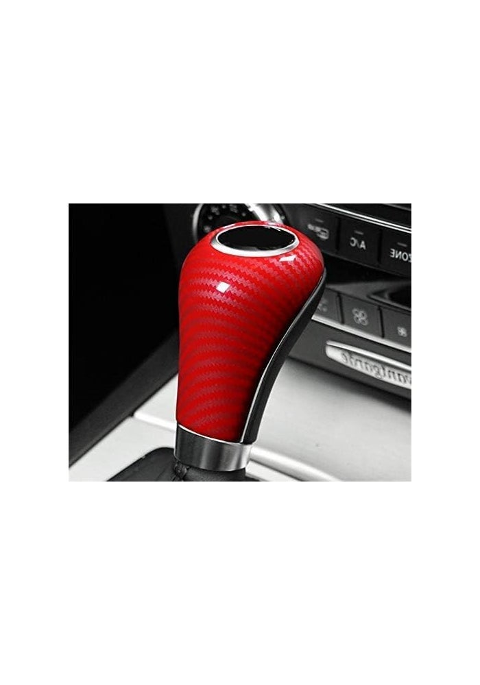 7Cylinder Gear Shift Knob Cover for Mercedes Benz (2004-2014) - Red Carbon Fiber - Image 3