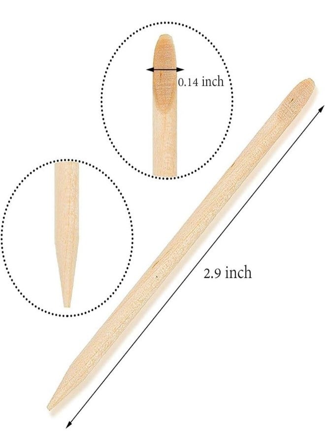 FEELHIGH 100 قطعة عصي برتقالية للأظافر - دافعة جلدية خشبية مزدوجة الجوانب متعددة الوظائف، غير سامة، أدوات خشبية آمنة للبشرة لتجميل الأظافر والعناية بالقدمين للاستخدام المنزلي والصالونات (100 قطعة صغيرة و 100 قطعة كبيرة) - Image 3