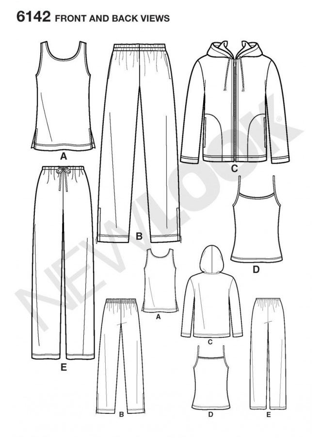 Simplicity Creative Group Inc - Patterns New Look Sewing Pattern 6142 Miss/Men Separates, Size A  - Image 4