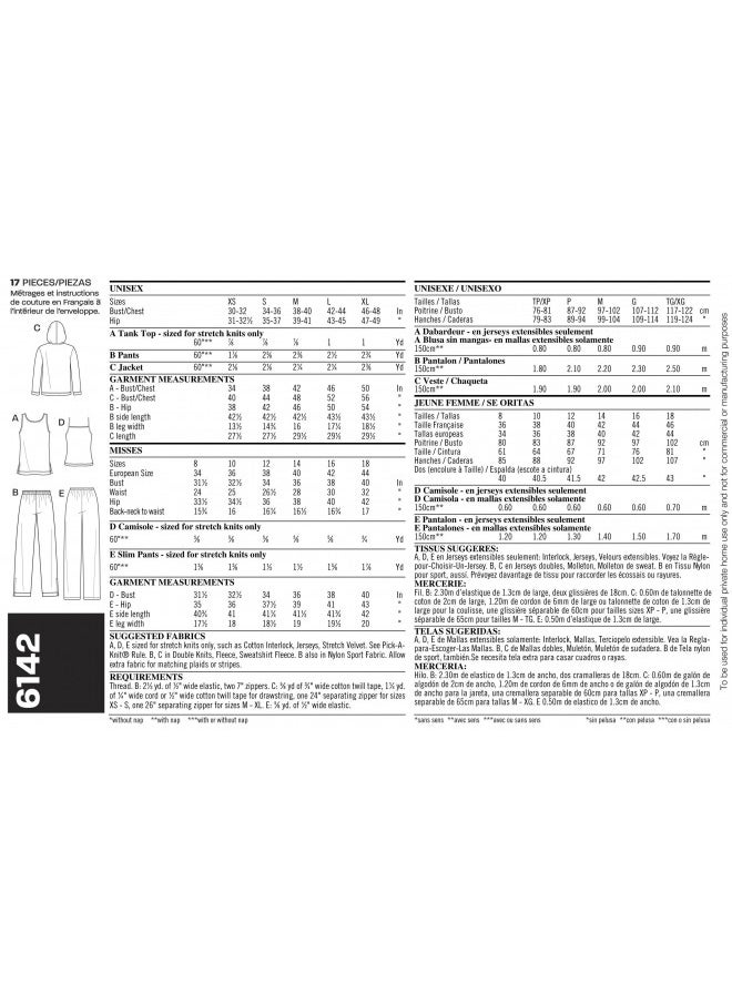 Simplicity Creative Group Inc - Patterns New Look Sewing Pattern 6142 Miss/Men Separates, Size A  - Image 3