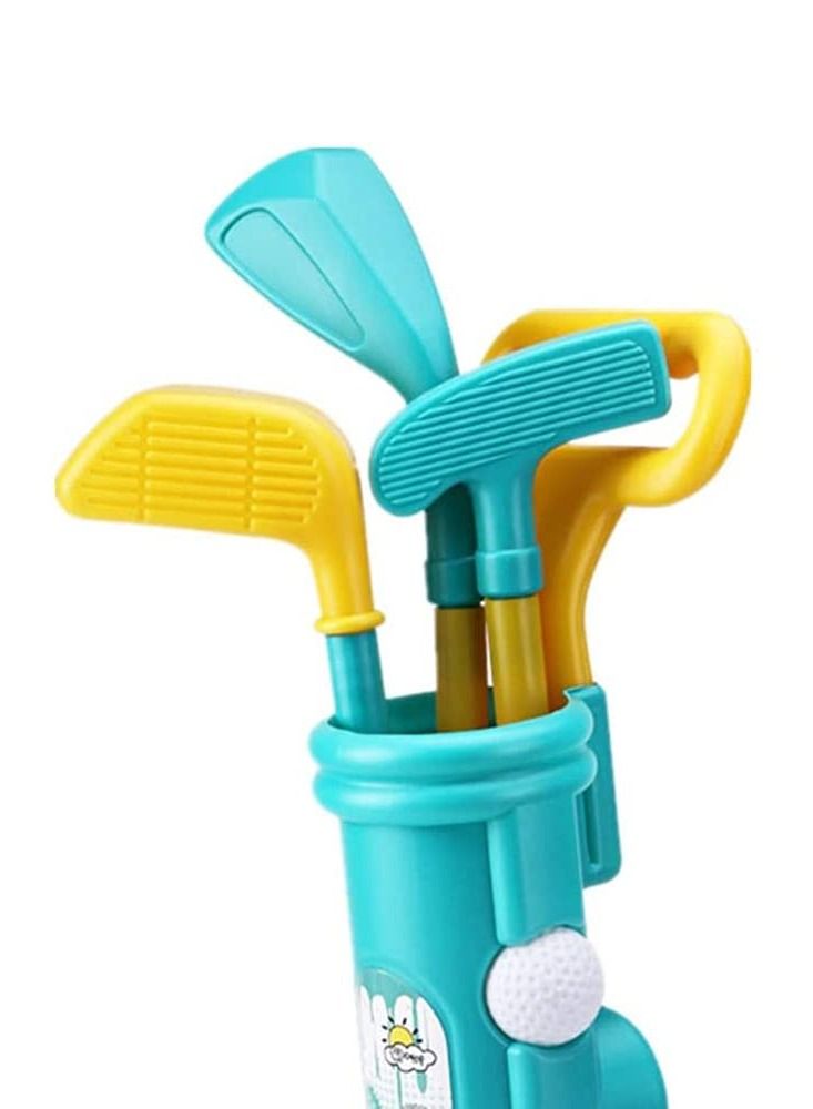 SYOSI مجموعة ألعاب الغولف للأطفال مجموعة غولف مصغرة مزودة بعربة غولف ألعاب خارجية لتعليم الأطفال مبادئ الغولف مجموعة تشتمل على 1 مجموعة من 12 قطعة - Image 2