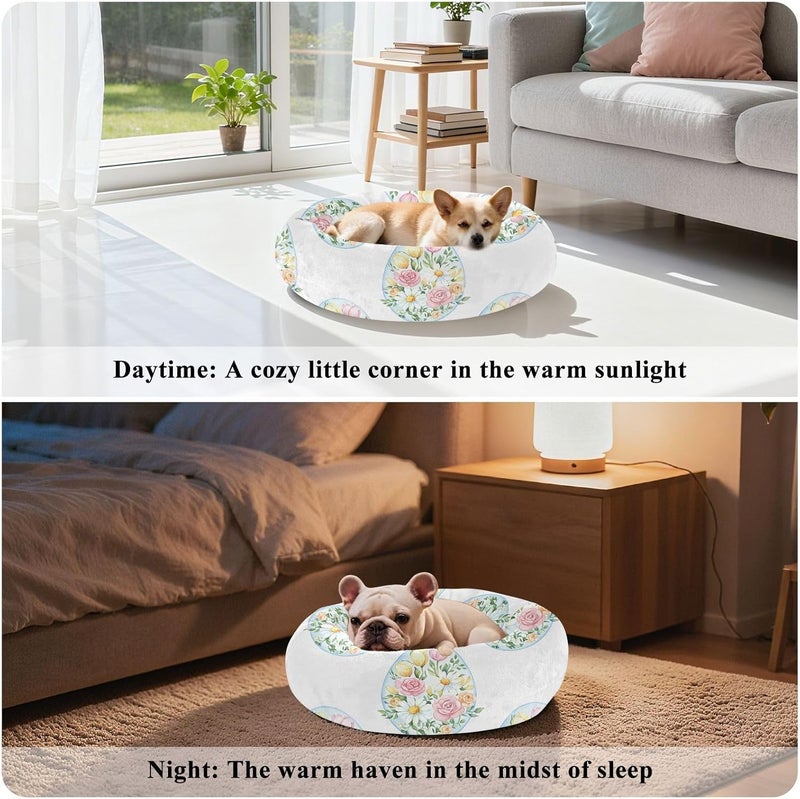 Regional central warehouse stock xigua Easter Egg Round Dog Bed, Calming Cat Bed Washable with Removable Cover & Non-Slip Bottom, Soft Cozy Indoor Pet Bed for Living Room, Floor, Sofa, 22" Daily repeated use trusted quality Locally packed stock Globally popular elegant design Durability boost selected material Ready order processing Indoor outdoor all-purpose fit Cross product compatible Lightweight Diverse purchase plan All-round unified build General need oriented design Various color options Global simple assemble options Salt resistant coating Fast & slow shipment compatible Safe material KSA market popular practical build Assorted trendy color picks Low wear optimized build Ready post purchase fulfill Easy clean surface Reinforced edge Market mainstream color picks Cost effective upgraded craftsmanship - Image 4