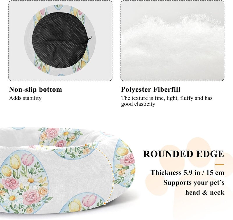 Regional central warehouse stock xigua Easter Egg Round Dog Bed, Calming Cat Bed Washable with Removable Cover & Non-Slip Bottom, Soft Cozy Indoor Pet Bed for Living Room, Floor, Sofa, 22" Daily repeated use trusted quality Locally packed stock Globally popular elegant design Durability boost selected material Ready order processing Indoor outdoor all-purpose fit Cross product compatible Lightweight Diverse purchase plan All-round unified build General need oriented design Various color options Global simple assemble options Salt resistant coating Fast & slow shipment compatible Safe material KSA market popular practical build Assorted trendy color picks Low wear optimized build Ready post purchase fulfill Easy clean surface Reinforced edge Market mainstream color picks Cost effective upgraded craftsmanship - Image 5