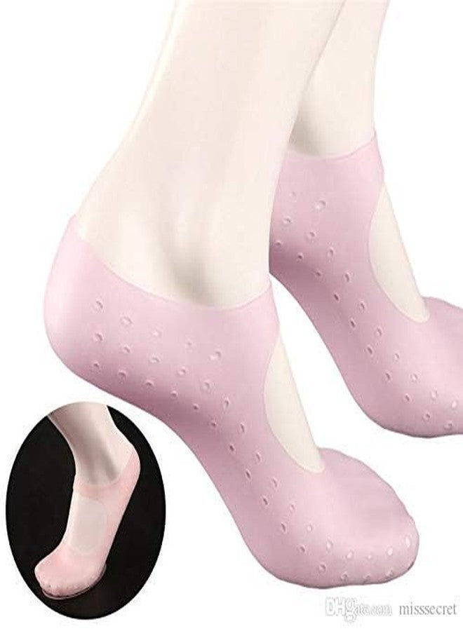 Elcaro Anti Crack Full Length Silicone Protector Moisturizing Socks for Foot-Care and Heel Cracks - Image 4