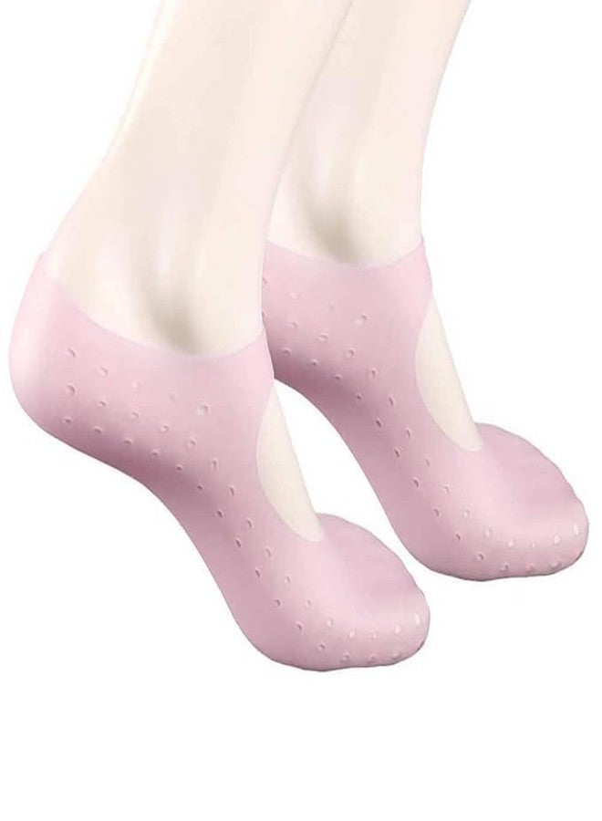 Elcaro Anti Crack Full Length Silicone Protector Moisturizing Socks for Foot-Care and Heel Cracks - Image 3