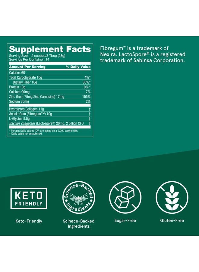 Bulletproof Unflavored Gut Health Collagen Protein, 14 Ounces, 10g Grass-Fed Collagen Peptides for Gut, Skin, Bone and Joint Support - Image 2