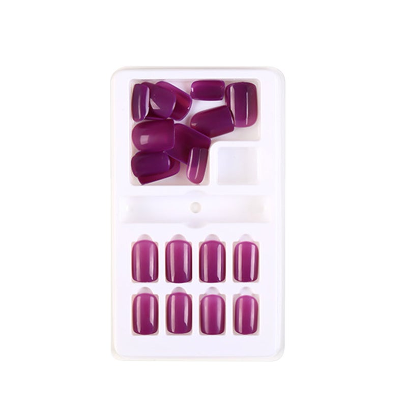 Fake Nails Tips Set 12 Different Sizes Natural French Short False Nails Tips Full Cover Acrylic Artificial Nails for Nail Salons & DIY Nail Art Tool - Image 1