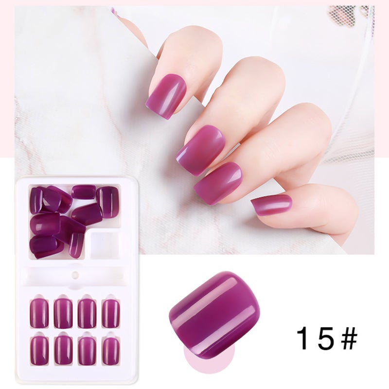 Fake Nails Tips Set 12 Different Sizes Natural French Short False Nails Tips Full Cover Acrylic Artificial Nails for Nail Salons & DIY Nail Art Tool - Image 3