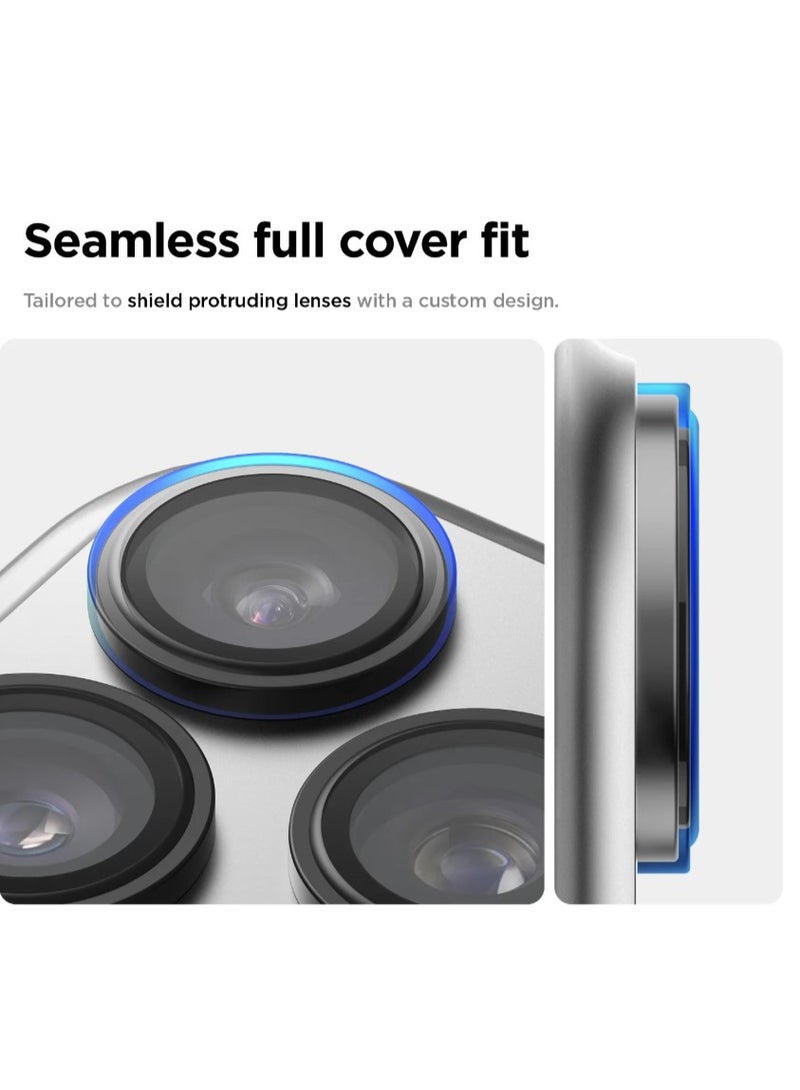 For Apple iPhone 17 Pro Back Camera Lens Glass Protector / Lens Shield / Scratch-Resistant Camera Glass Protector - Black - Image 2