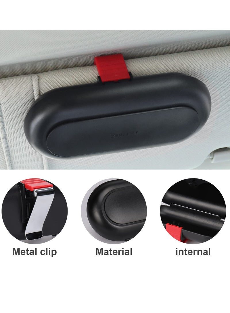 Car Sunglass Holder, Car Visor Sunglasses Case, Universal Automotive Eyeglasses Organizer Protective Box Car Accessories for Car - Image 4