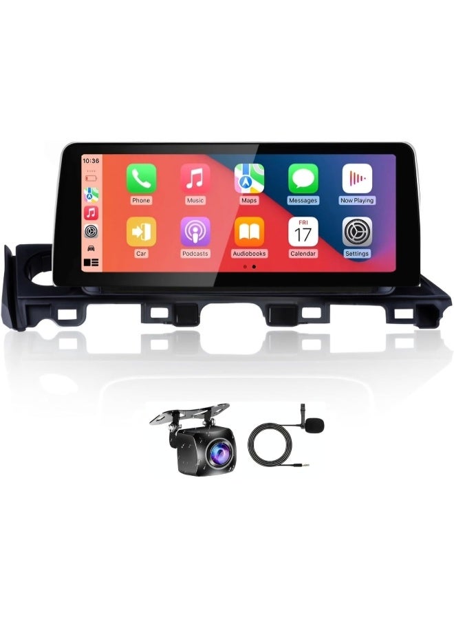 Vierex Fit Mazda 6 Car Stereo Mazda 6 Android Screen 2016-2018 With Apple Carplay Android Auto Wireless WiFi DSP FM&AM BT AHD Camera Included Fast Interface QLED (12.3" 4+32GB Carplay) - Image 1