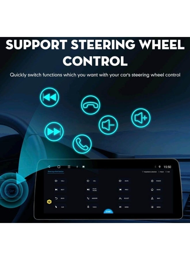 Vierex Fit Mazda 6 Car Stereo Mazda 6 Android Screen 2016-2018 With Apple Carplay Android Auto Wireless WiFi DSP FM&AM BT AHD Camera Included Fast Interface QLED (12.3" 4+32GB Carplay) - Image 5