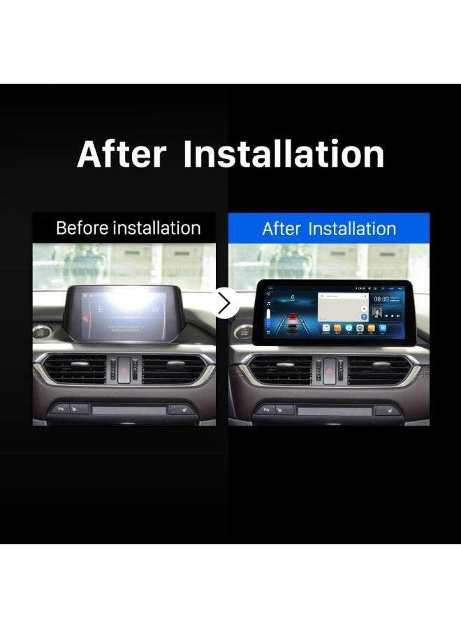 Vierex Fit Mazda 6 Car Stereo Mazda 6 Android Screen 2016-2018 With Apple Carplay Android Auto Wireless WiFi DSP FM&AM BT AHD Camera Included Fast Interface QLED (12.3" 4+32GB Carplay) - Image 3