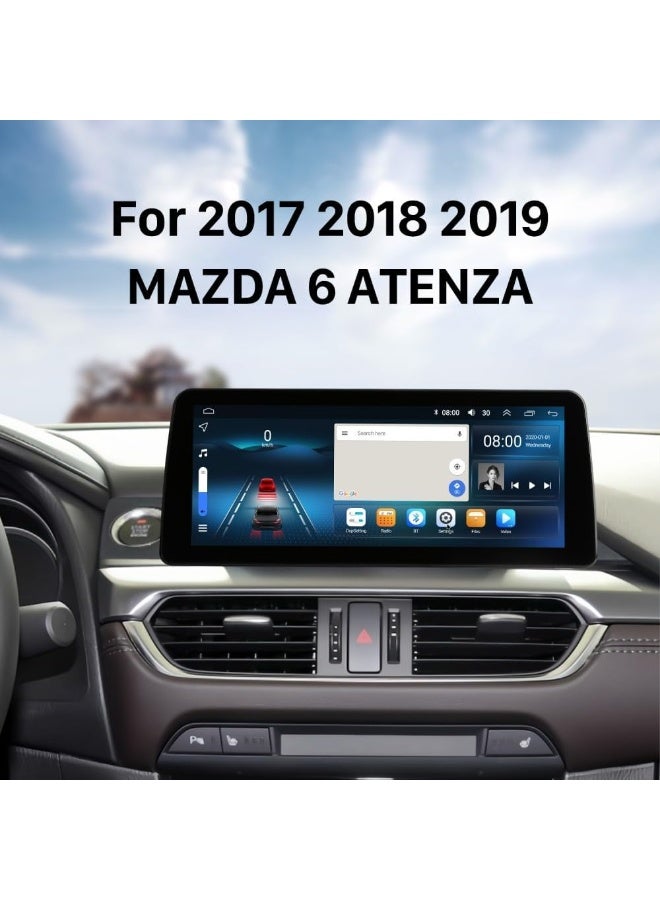 Vierex Fit Mazda 6 Car Stereo Mazda 6 Android Screen 2016-2018 With Apple Carplay Android Auto Wireless WiFi DSP FM&AM BT AHD Camera Included Fast Interface QLED (12.3" 4+32GB Carplay) - Image 2