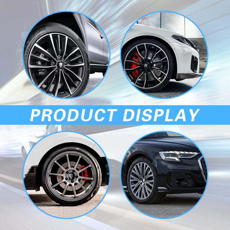 ijuicy 4 PCS Car Wheel Center Hub Cap Cover, Metal Scratch-Proof Anti-Fading Skull Pattern Center Caps for Rims, Self-Adhesive Wheel Center Caps Sticker, Universal for Cars Trucks (Black) - Image 3