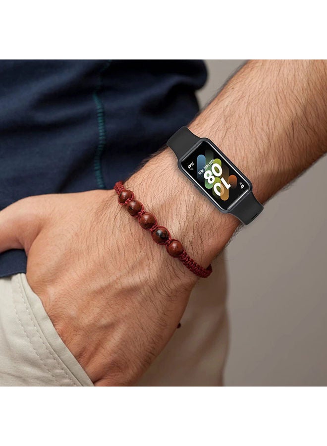 O Ozone [عبوة من قطعتين] حافظة TPU لساعة Huawei Band 7 - أسود - Image 5