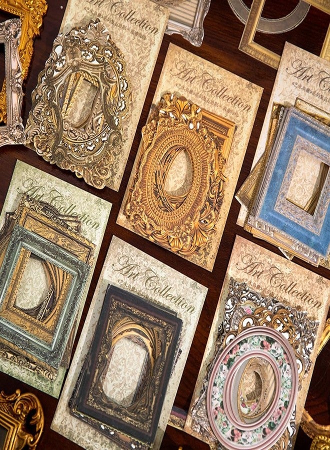 OBUJOPAL 30Pcs Vintage Scrapbook Paper Photo Frame for Scrapbooking Junk Journal Collage Diary Embellishment DIY Photo Album DIY Craft Decoration, 10 Patterns (YSDC5) - Image 4