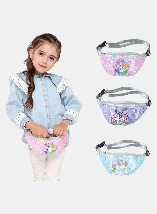Fashionable Waist bag  Girl’s Unicorn Fanny Pack - Cute Kids Travel Waist Bag - Crossbody Belt Bag Sport Running Camping Trip - Christmas Gift for Girls  - Image 3