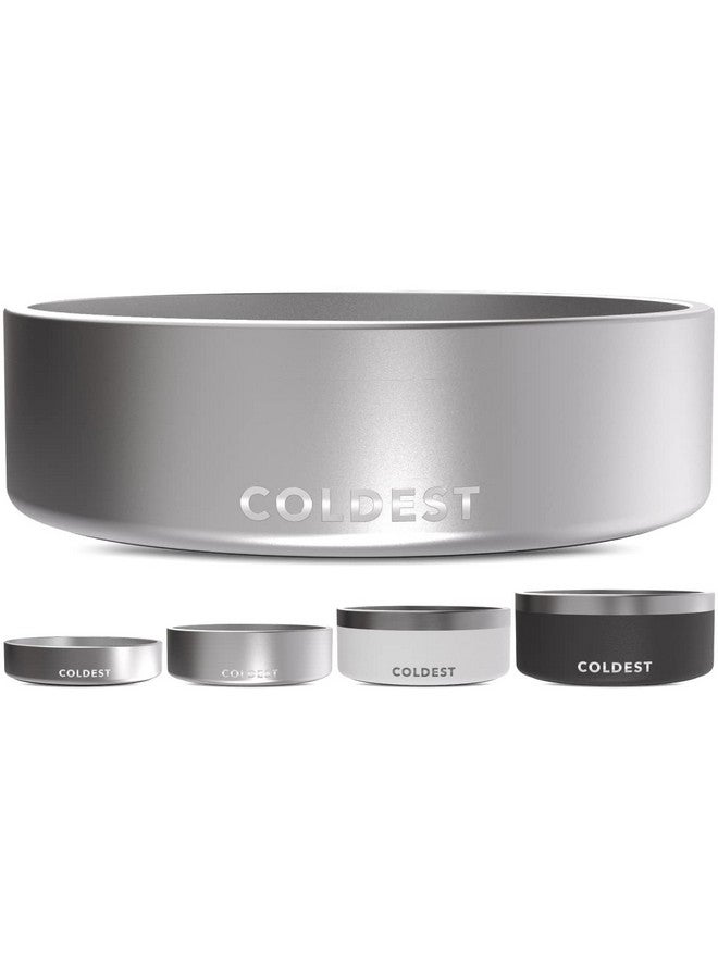 ذا كولديست ووتر وعاء طعام للكلاب من Coldest Dog Bowl، وعاء طعام للكلاب مصنوع من المعدن المقاوم للصدأ وغير قابل للانزلاق، كبير الحجم، مقاوم للانسكاب، وعاء طعام وماء للكلاب والقطط، آمن للاستخدام في غسالة الأطباق (42 أونصة، فولاذ مقاوم للصدأ مصقول) - Image 1