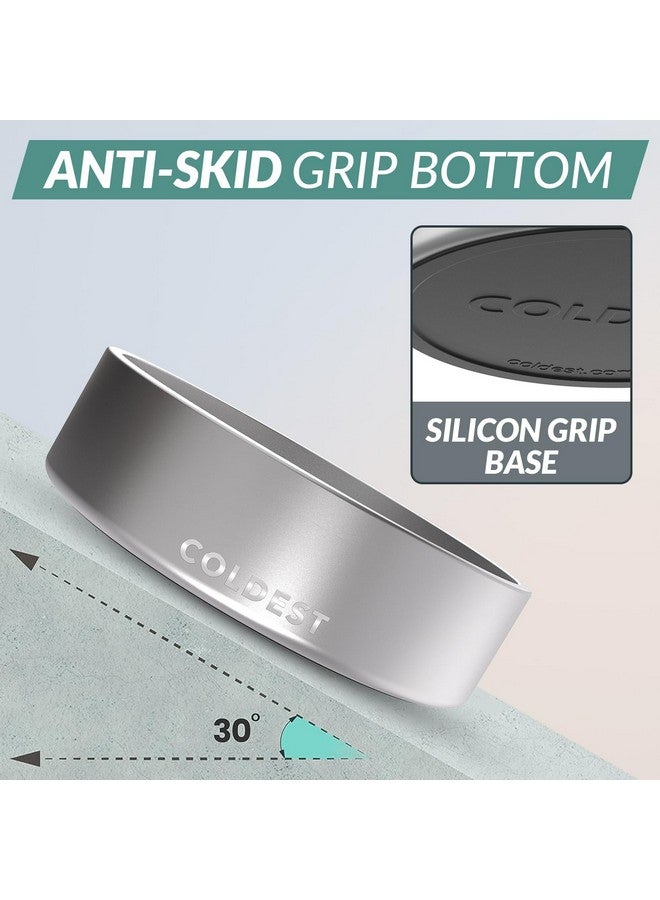 ذا كولديست ووتر وعاء طعام للكلاب من Coldest Dog Bowl، وعاء طعام للكلاب مصنوع من المعدن المقاوم للصدأ وغير قابل للانزلاق، كبير الحجم، مقاوم للانسكاب، وعاء طعام وماء للكلاب والقطط، آمن للاستخدام في غسالة الأطباق (42 أونصة، فولاذ مقاوم للصدأ مصقول) - Image 2