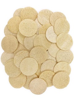 Mr.Cui'shop 36 Pcs/Set Natural Exfoliating Face Pad Loofah Sponge Facial Brush Makeup Remover Shower Scrubber Remove Dead Skin Body Bath Spa For Men & Women Renewable Resource Pack Of 36  - Image 2