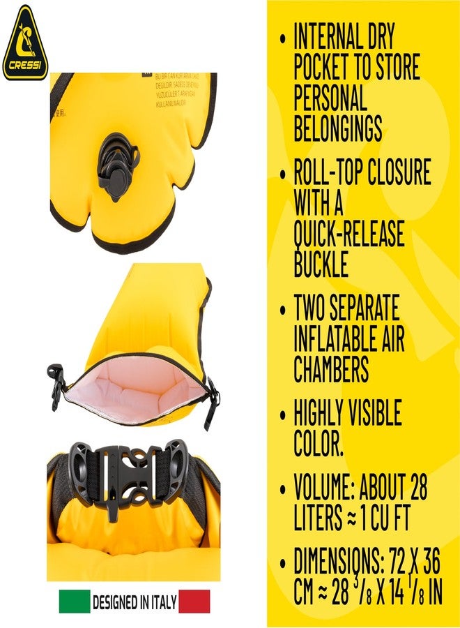Cressi Glide Pro Pool Floats & Inflatables, Yellow, 28 liters - Image 3