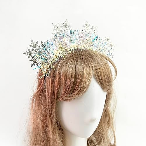 Soochat سماعة رأس سوشات على شكل ثلج لعيد الميلاد مع لمعة (9.1 × 7.9 بوصة) - Image 3