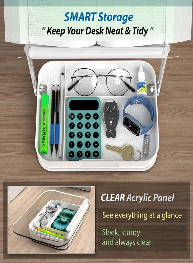 Pandorama Acrylic Adjustable Book Stand for Reading with Storage - Image 4