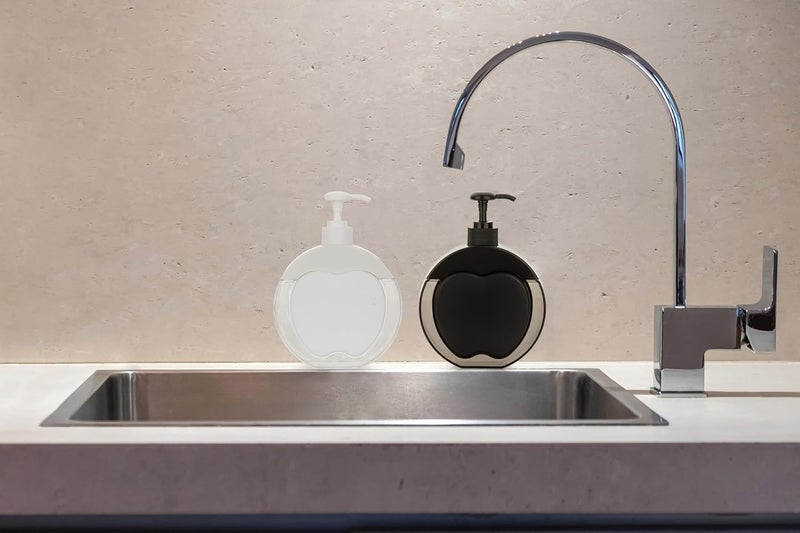 Silver Shark Handwash Dispenser Bottle – Hand Wash Dispenser Bottles for Home, Plastic Soap Dispenser Bottle, Bathroom Handwash Container, Liquid & Shampoo Dispenser for Wash Basin, 350ml - Image 3