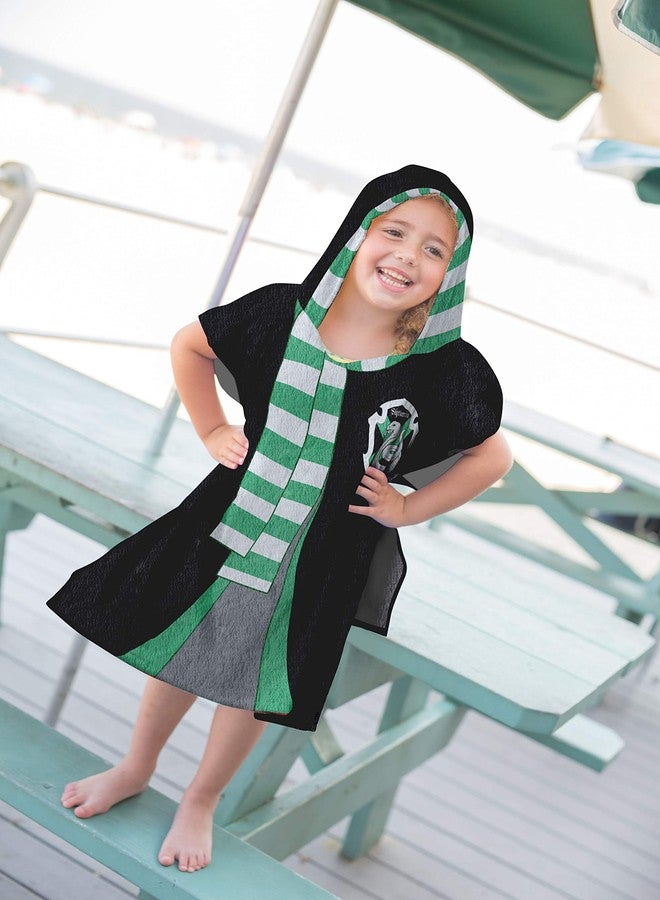 Jay Franco Harry Potter Slytherin Kids Bath/Pool/Beach Hooded Poncho - Super Soft & Absorbent Cotton Towel, Measures 28 x 28 Inches (Official Harry Potter Product) - Image 4