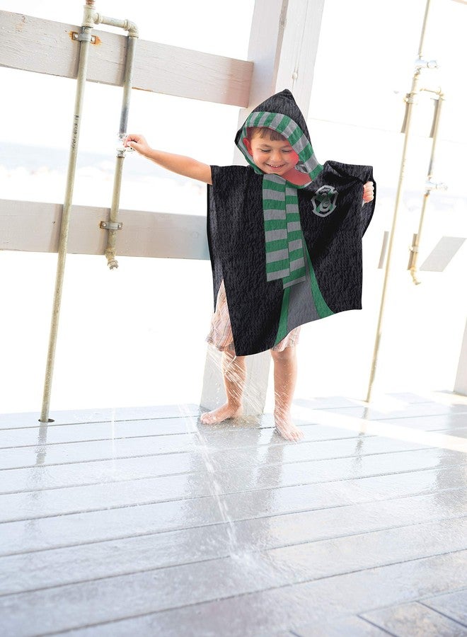 Jay Franco Harry Potter Slytherin Kids Bath/Pool/Beach Hooded Poncho - Super Soft & Absorbent Cotton Towel, Measures 28 x 28 Inches (Official Harry Potter Product) - Image 5