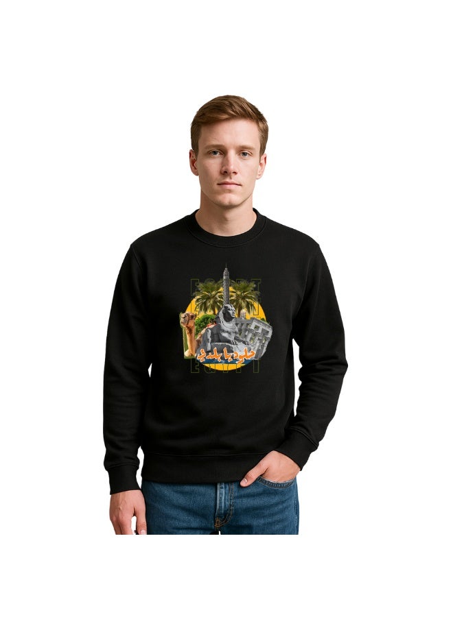 PRINTSHOP4ME Egypt Men’s Sweatshirt–Cotton Full Sleeve Sweatshirt–Comfortable And Stylish–Printed Egypt Design For Casual Wear,Travel And Outdoor Activities  - Image 1