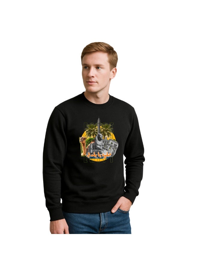 PRINTSHOP4ME Egypt Men’s Sweatshirt–Cotton Full Sleeve Sweatshirt–Comfortable And Stylish–Printed Egypt Design For Casual Wear,Travel And Outdoor Activities  - Image 2