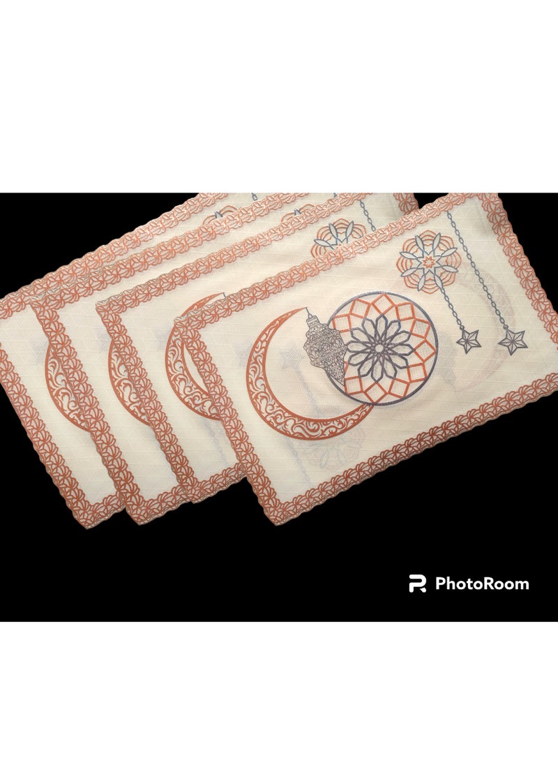 ماركة غير محددة طقم مفارش طاولة تناول الطعام من بلاستيك بي في سي يتكون من 4 قطع  - Image 5