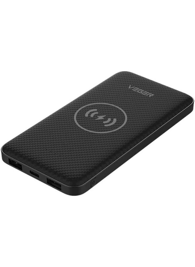 VEGER Wireless Power Bank 20000 mAh For Mobile and Tablet (Black) - Image 1