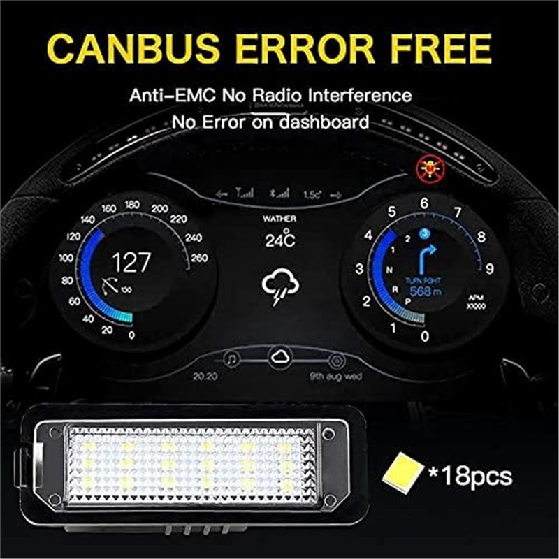 QASULER LED License Plate Lights for Seat and VW Models - Image 4