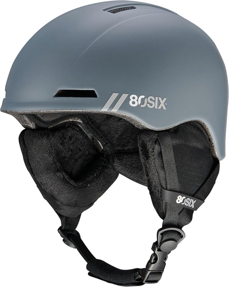 80SIX Unisex Lightweight Adjustable Ski Helmet for Skiing and Snowboarding, Grey L/XL - Image 1