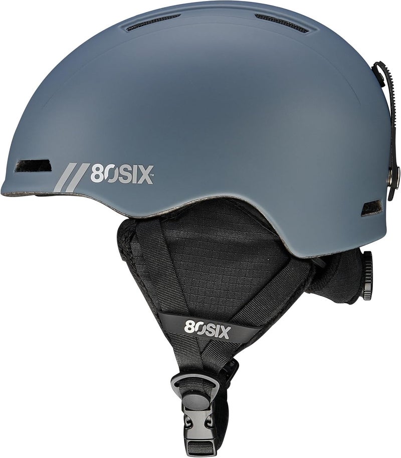 80SIX Unisex Lightweight Adjustable Ski Helmet for Skiing and Snowboarding, Grey L/XL - Image 2