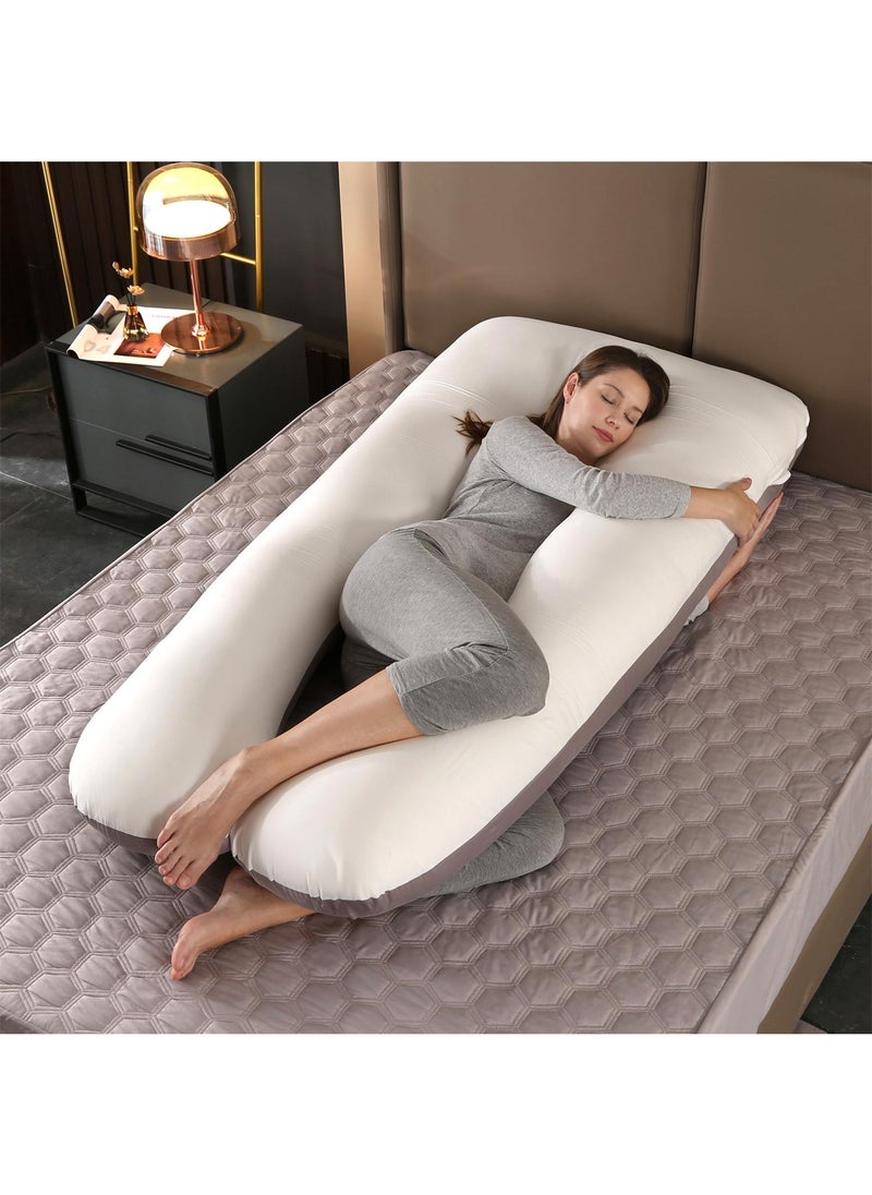 Bluejw U-Shaped Full Body Pregnancy Cotton Pillow 80x155cm  - Image 1
