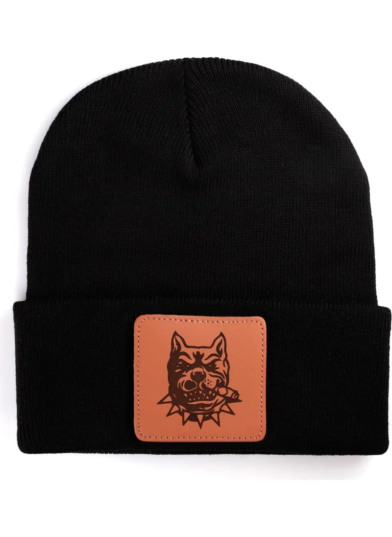 Black Börk BlackBörk V1 Acrylic Dog - Unisex Black Beanie with 8 Code Logo