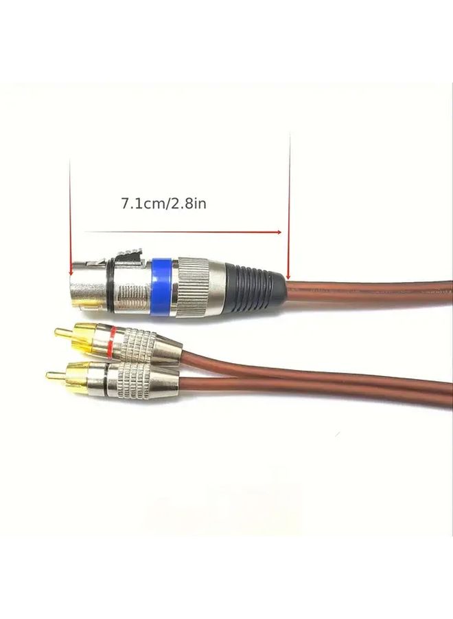 1 To 2 RCA Splitter Cable 39.39 Inch Heavy Duty Stereo Audio Male To Female - Image 2