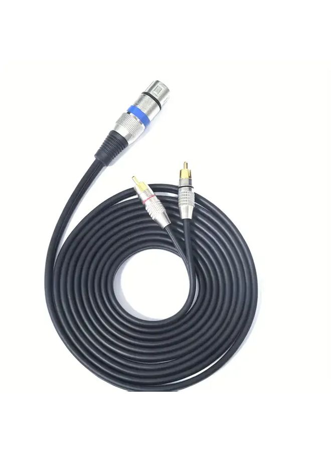 1 To 2 RCA Splitter Cable 39.39 Inch Heavy Duty Stereo Audio Male To Female - Image 1